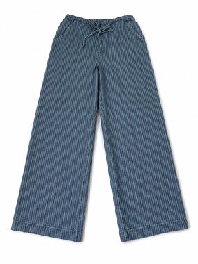Habitual Blue Pinstripe Wide-Leg Jeans